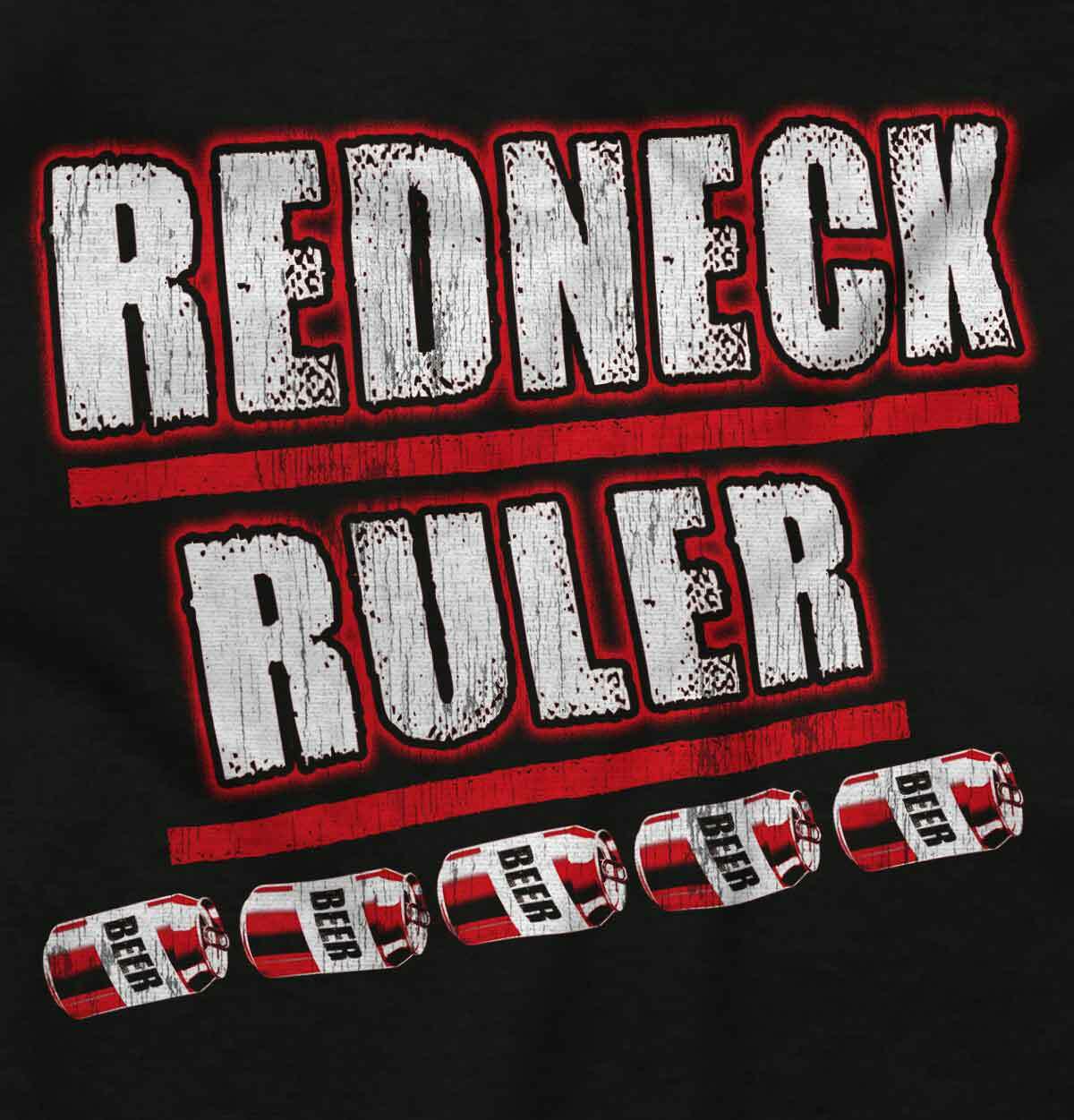 Redneck Funny Drinking Beer Drunk Joke Gift Mens Casual Crewneck T Shirts Tees