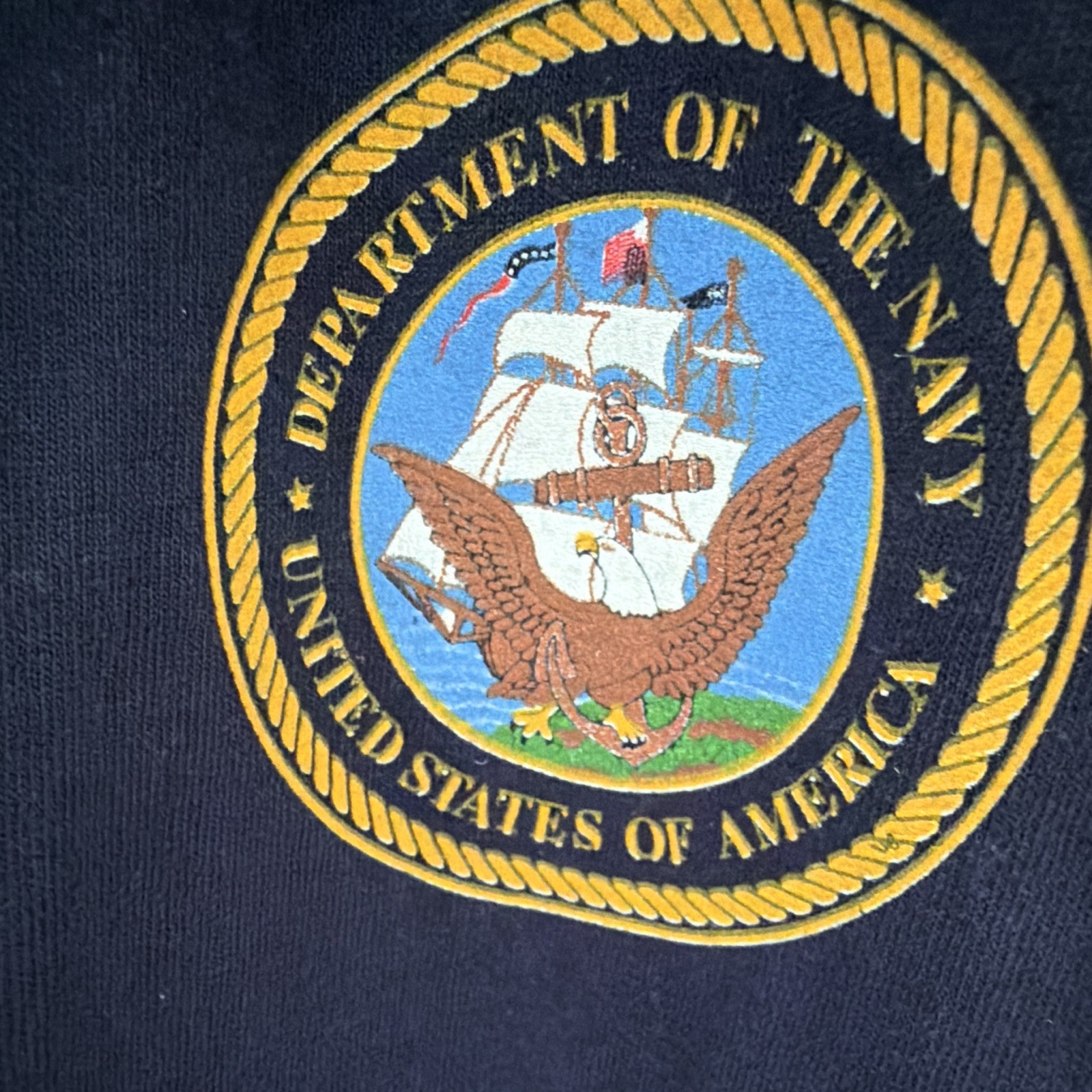 Delta Pro Weight U.S. Navy Navy Graphic Print Crew Neck Preshrunk T-Shirt XL