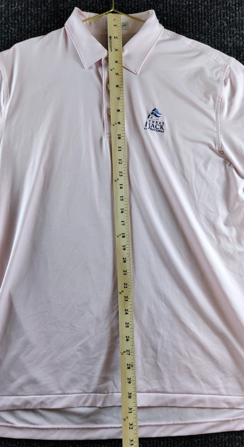 Peter Millar Summer Comfort Three Jack National Polo Pink Stripe Size L-M0037