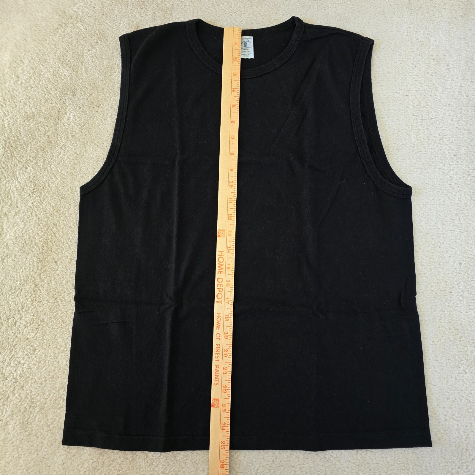 EUC Black Velva Sheen Sleeveless T-Shirt Tank Top, Medium