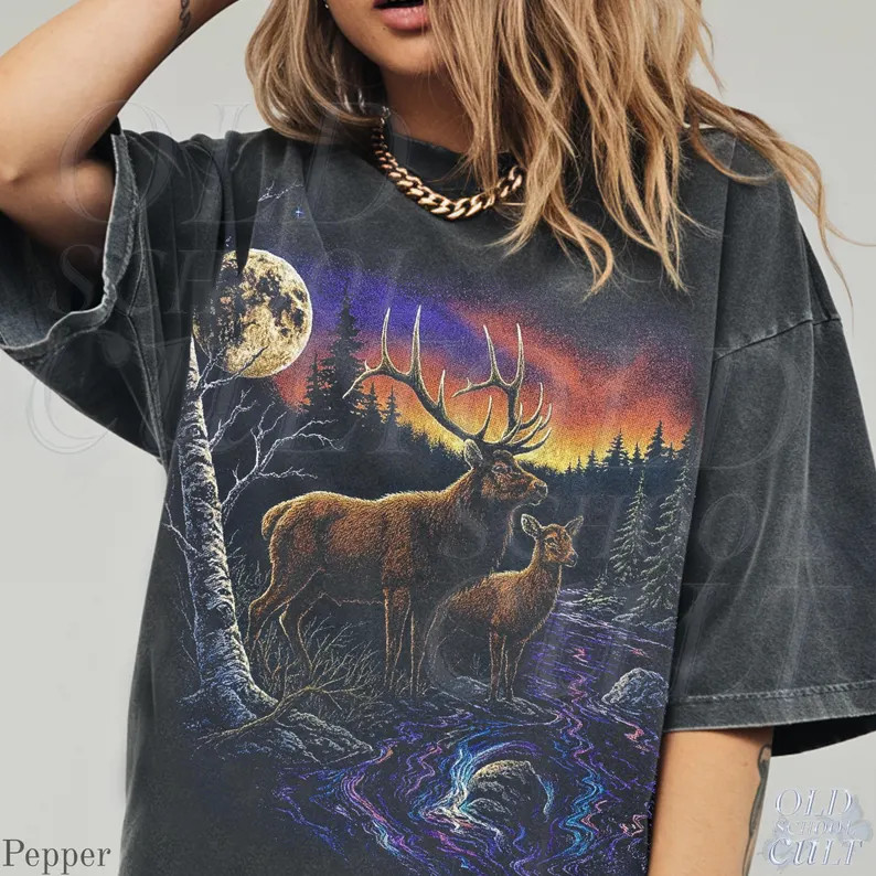 Elk Wilderness Wildlife Graphic Comfort Tee