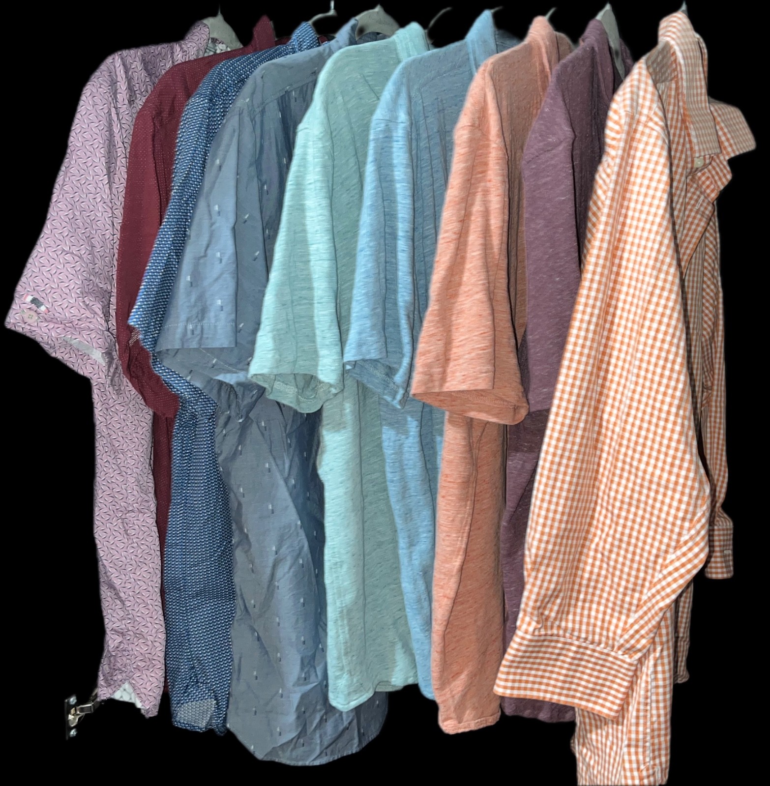 Men’s Shirt Lot – Multiple Sizes, Colors, and Brands – Excellent Condition