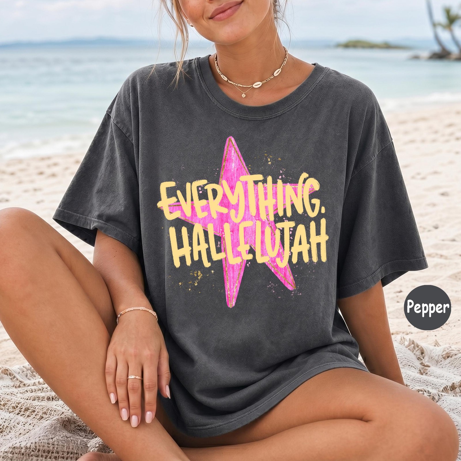 Christian Hallelujah Shirt Worship Quote Faith Graphic T-Shirt
