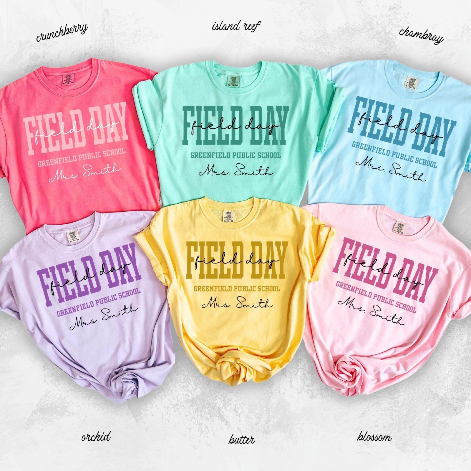 Personalized Field Day Shirt Elementary School Event Graphic Tee