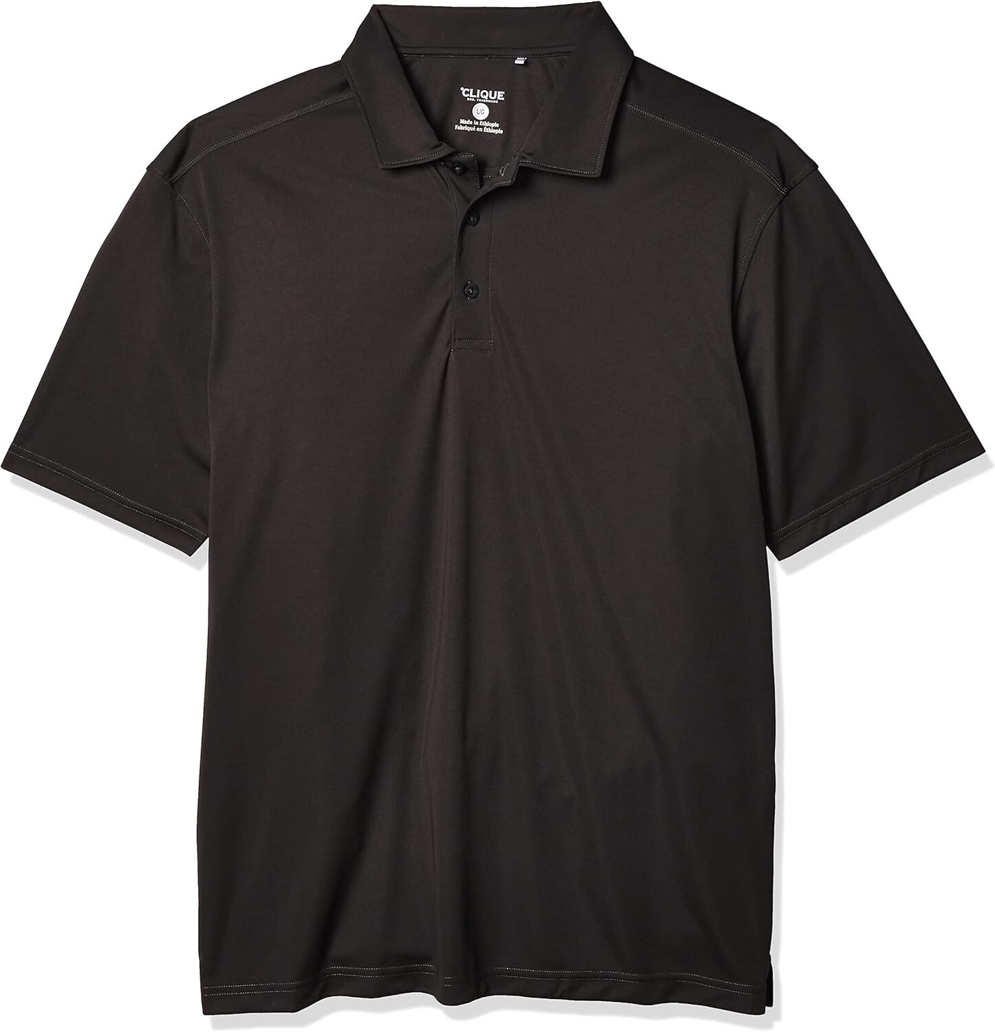 Clique Black Polo Shirt Size XLarge 100% Polyester Moisture Wicking Machine Wash