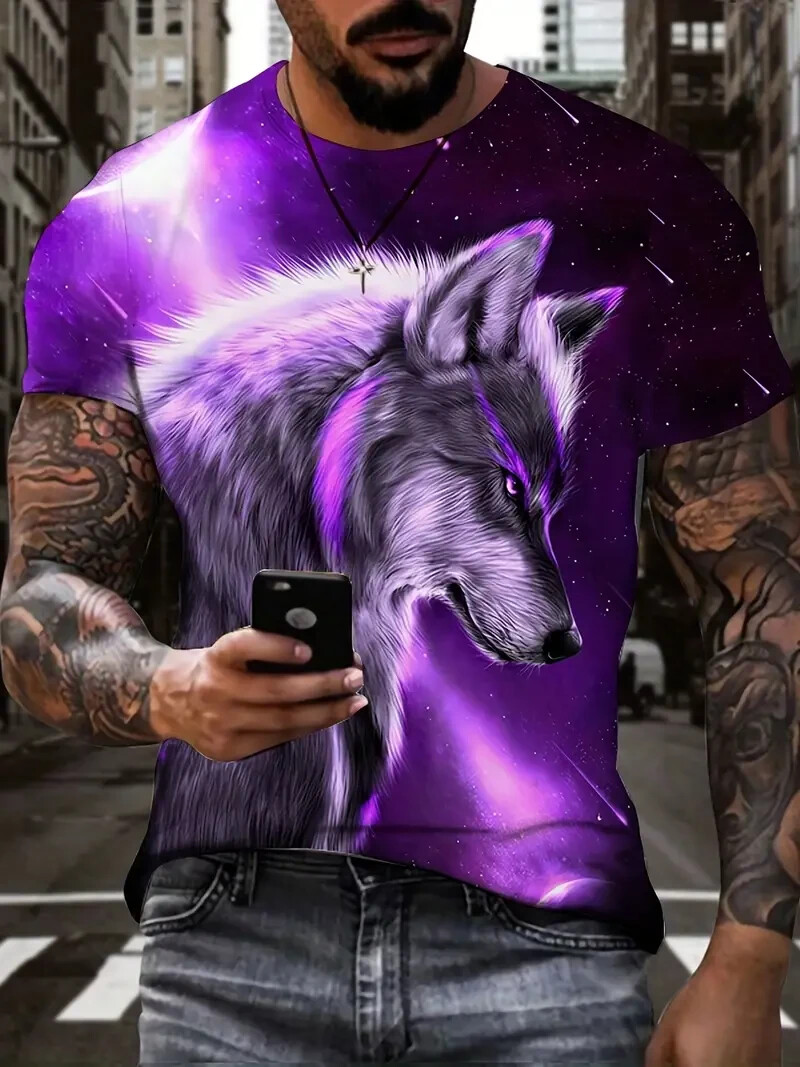 GRAPHIC WOLF 3D all over print Unisex T-Shirt XL VERY COOL