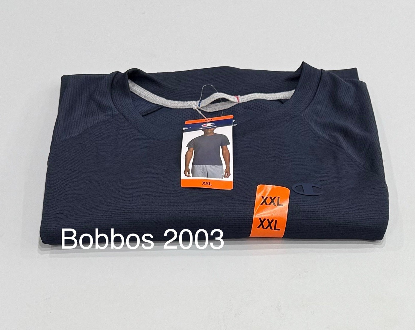 Champion Men’s Crewneck Short Sleeve Classic Tee, Blue, Size XXL