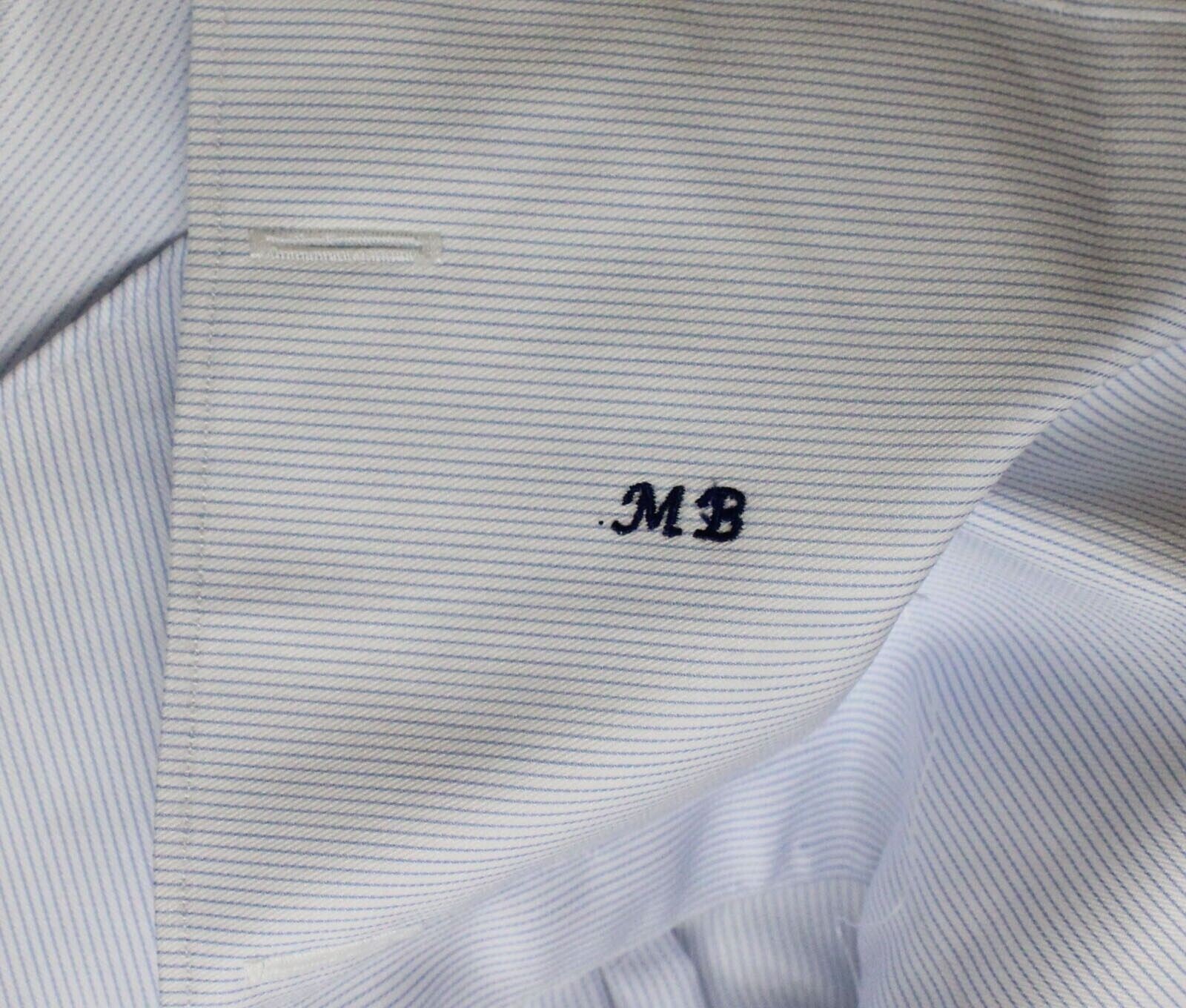 SUITSUPPLY Slim Fit Formal Shirt Men’s XL Button Up Pinstripe Spread Neck