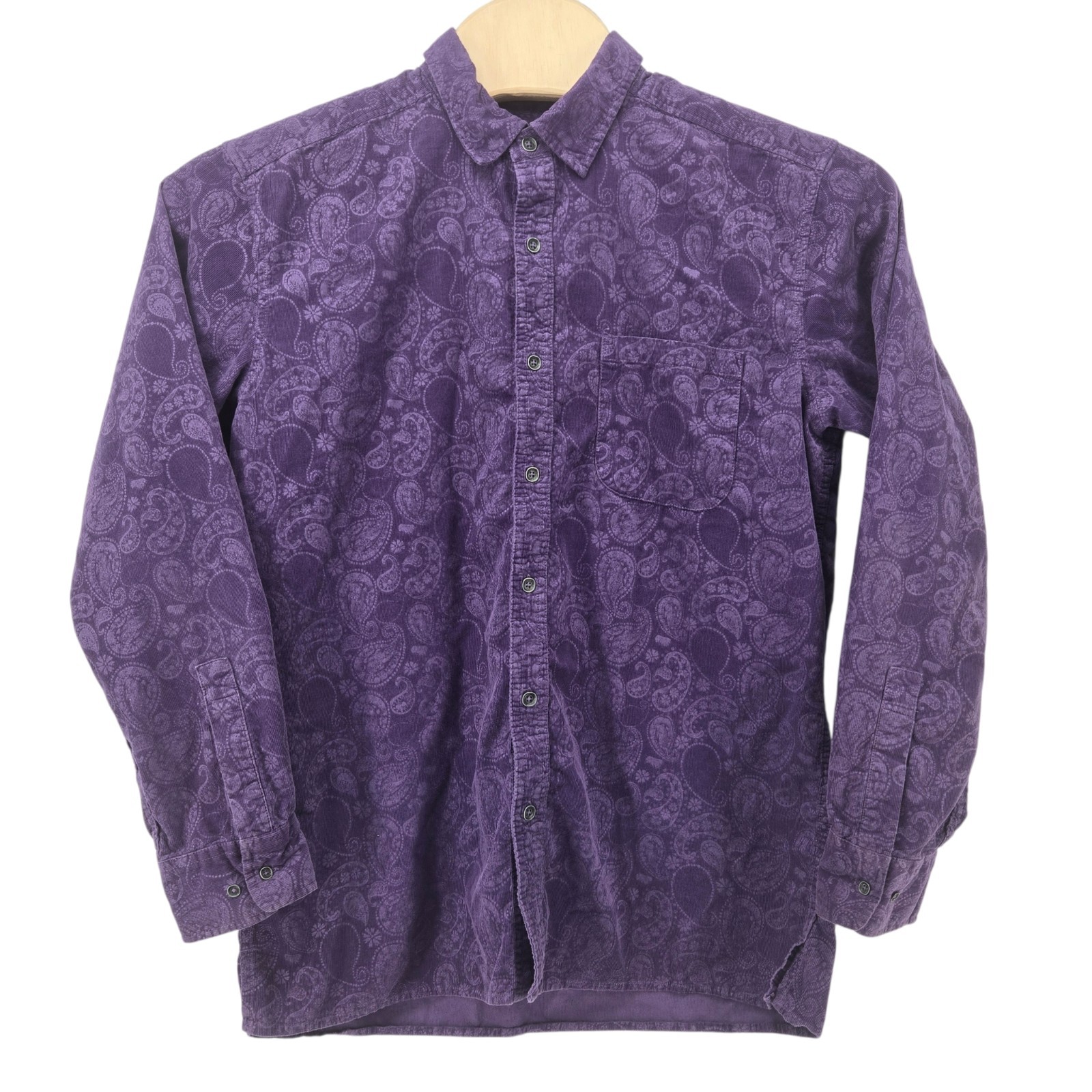 Territory Ahead Corduroy Shirt Men’s Large Purple Paisley Heavy Outdoor Festival
