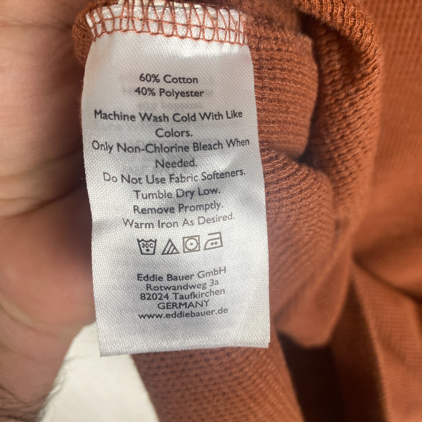 Eddie Bauer Mens Brown Henley Neck Classic Casual Skater Grunge T Shirt Size M