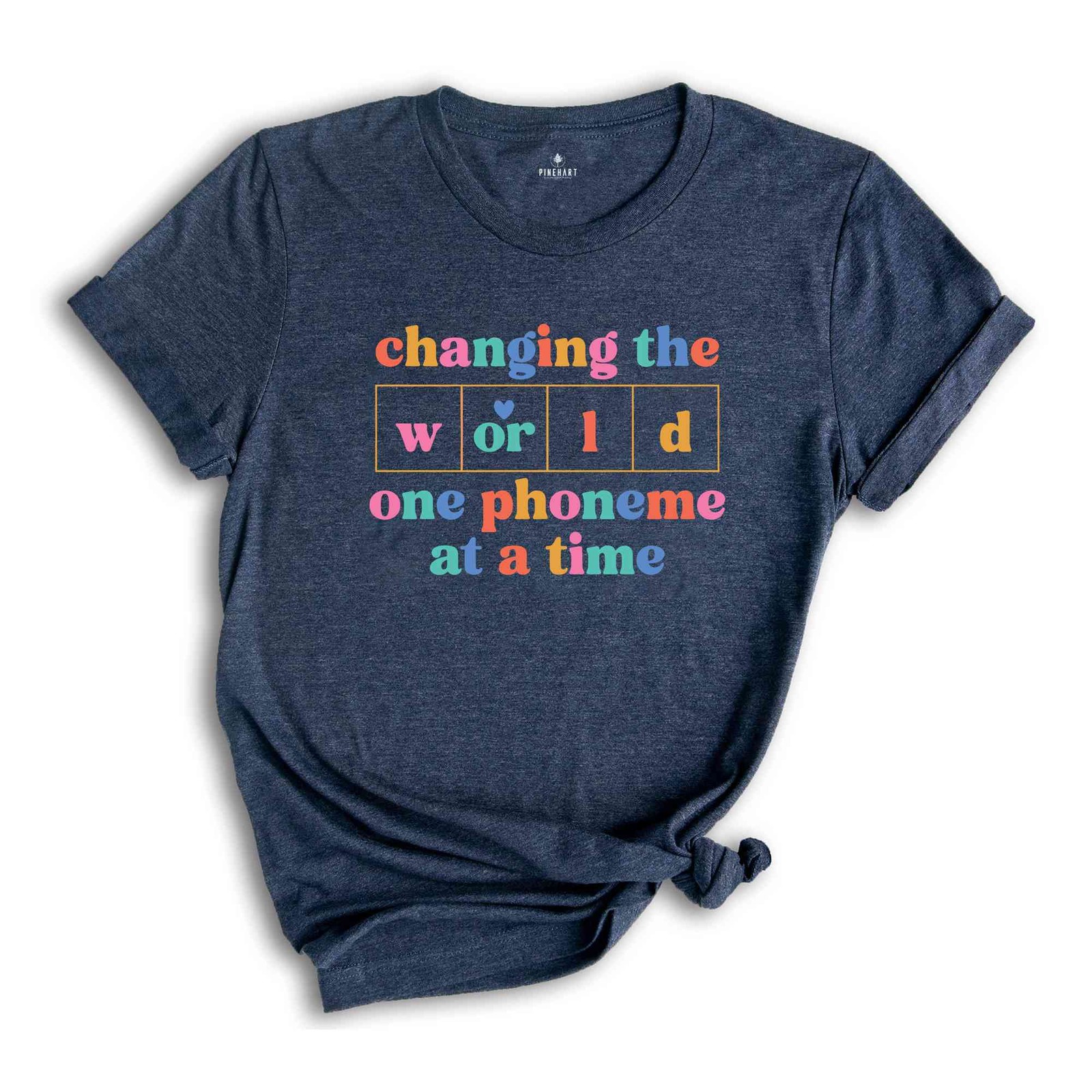 Changing The World One Phoneme At A Time T-Shirt, Dyslexia Teacher Shirt, Kinder
