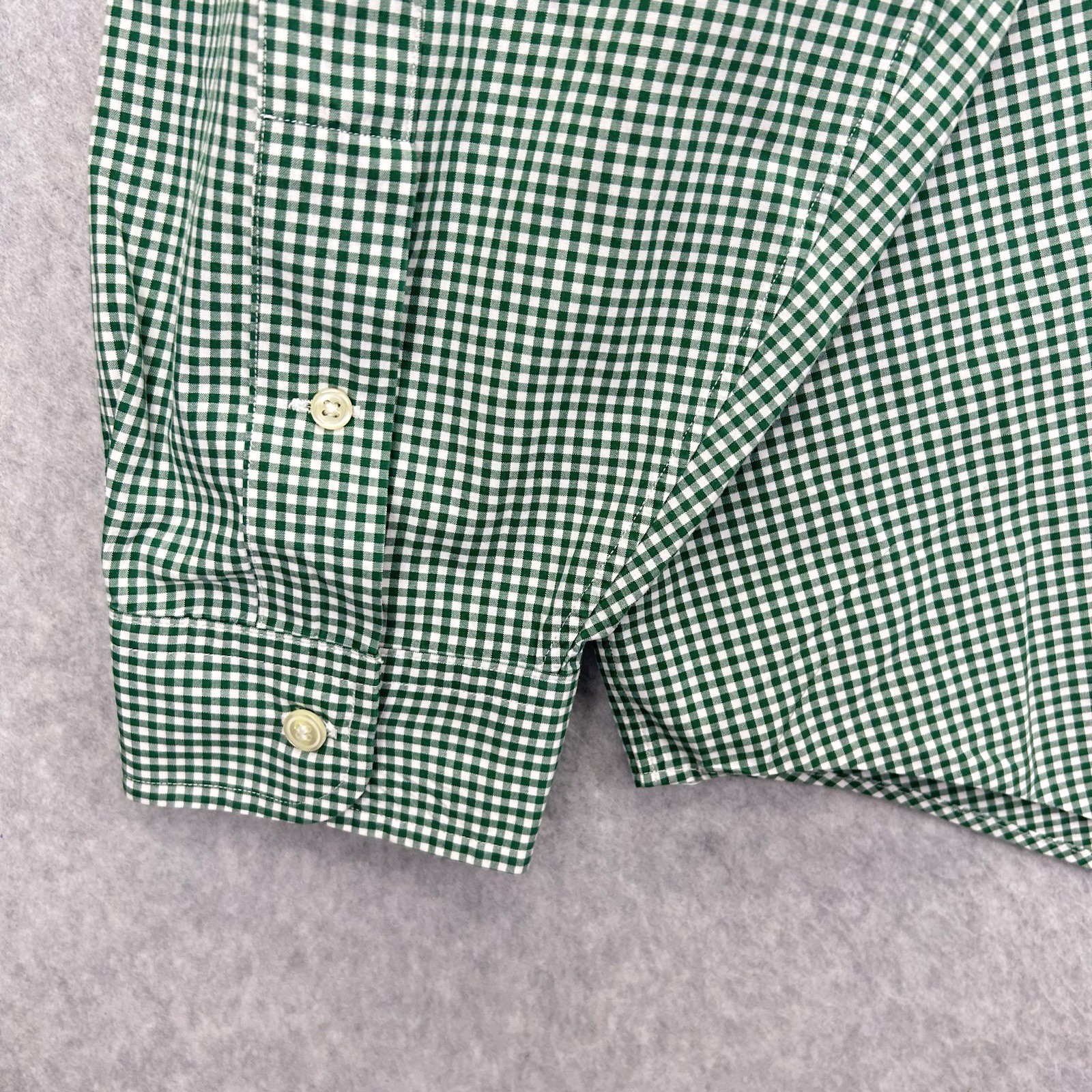 Ralph Lauren Shirt Men 3XB Green Gingham Long Sleeve Button Down Casual Stretch