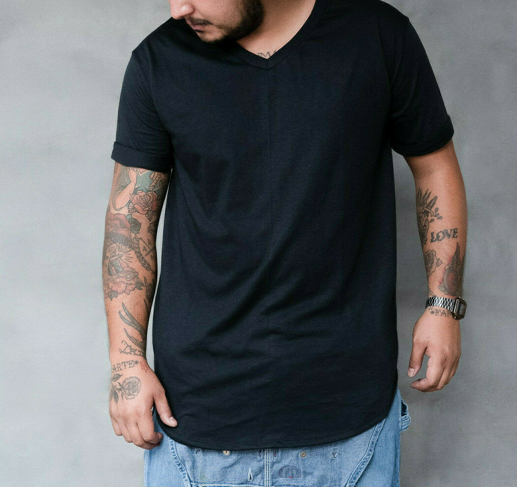 LUCKY BASTARDS CONTEMPORARY MODERN V NECK SCOOP T-SHIRT COMBO 2-PACK STREETWEAR