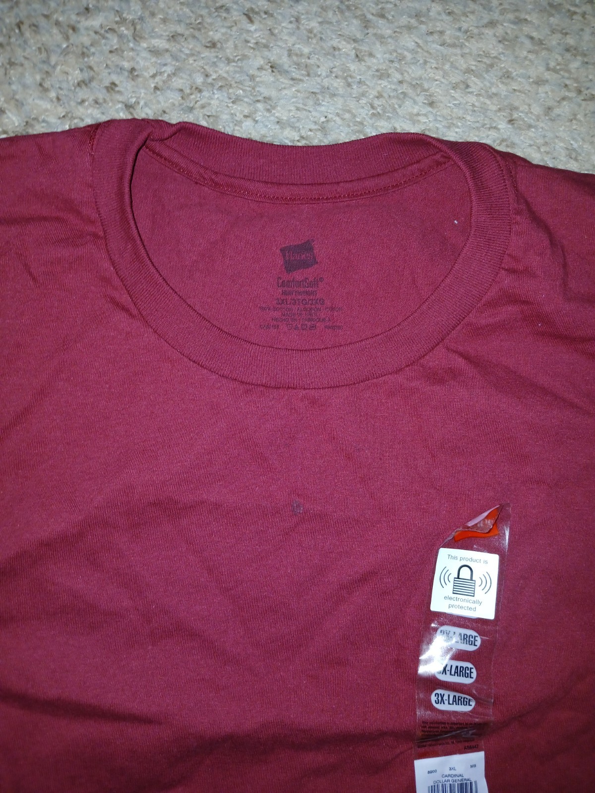 Hanes ComfortSoft Men’s 3XL Red Solid Crew Neck Short Sleeve Tagless T-Shirt