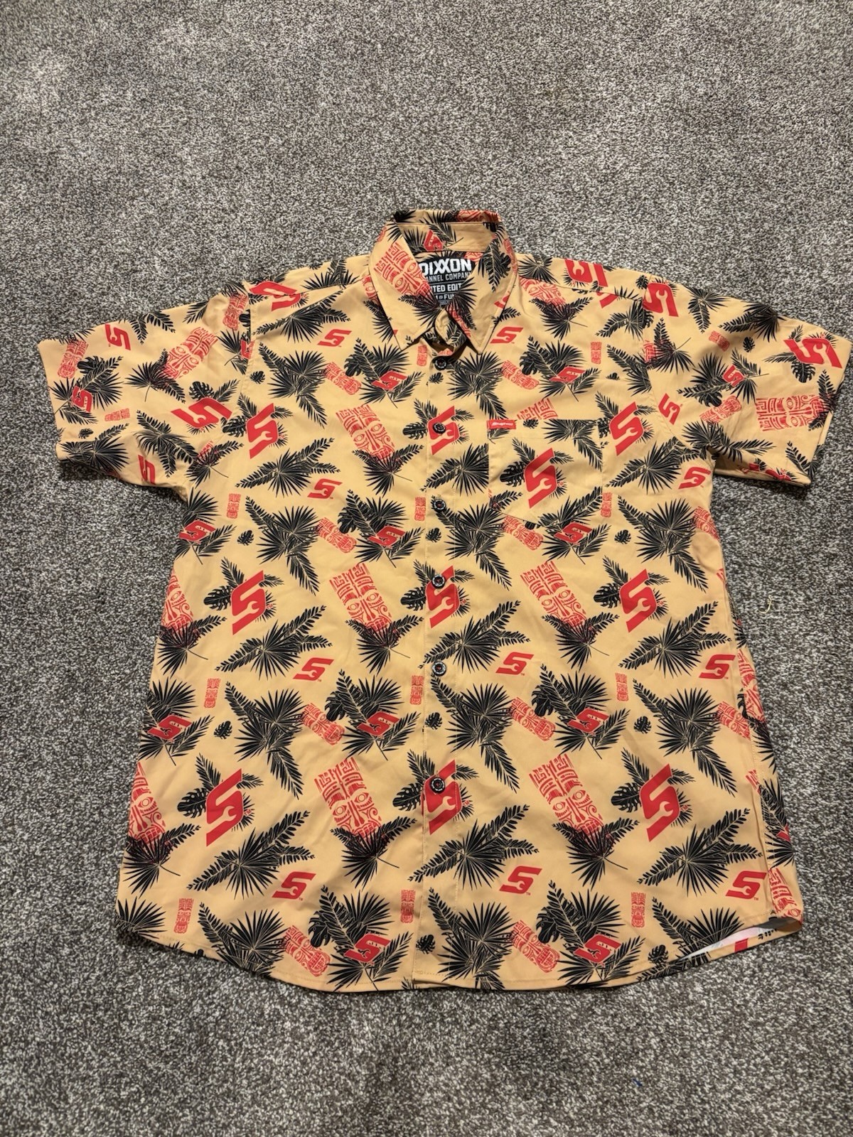Dixxon Flannel Co Snap-On Tools Tiki Limited Edition Party Shirt Mens Large Tan