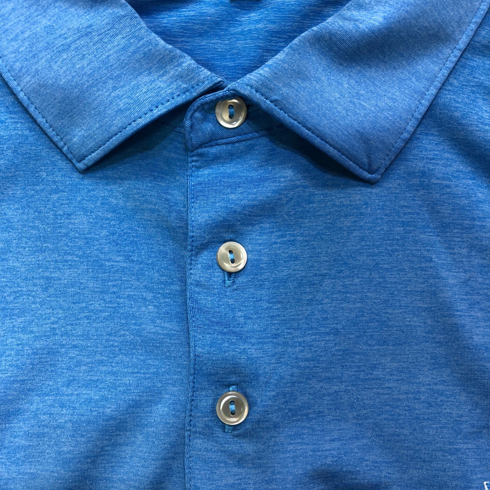 Peter Millar Summer Comfort Polo Shirt Men’s Large Blue Golf Performance Stretch