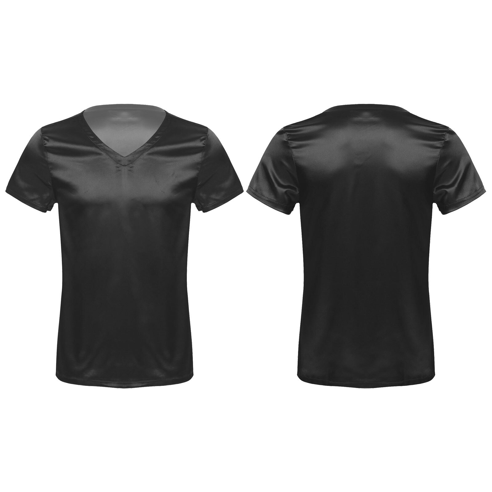 US Men Blouse Loose Shirt Daily Tops Casual Top Pajama Shirts Stain T-shirt Soft