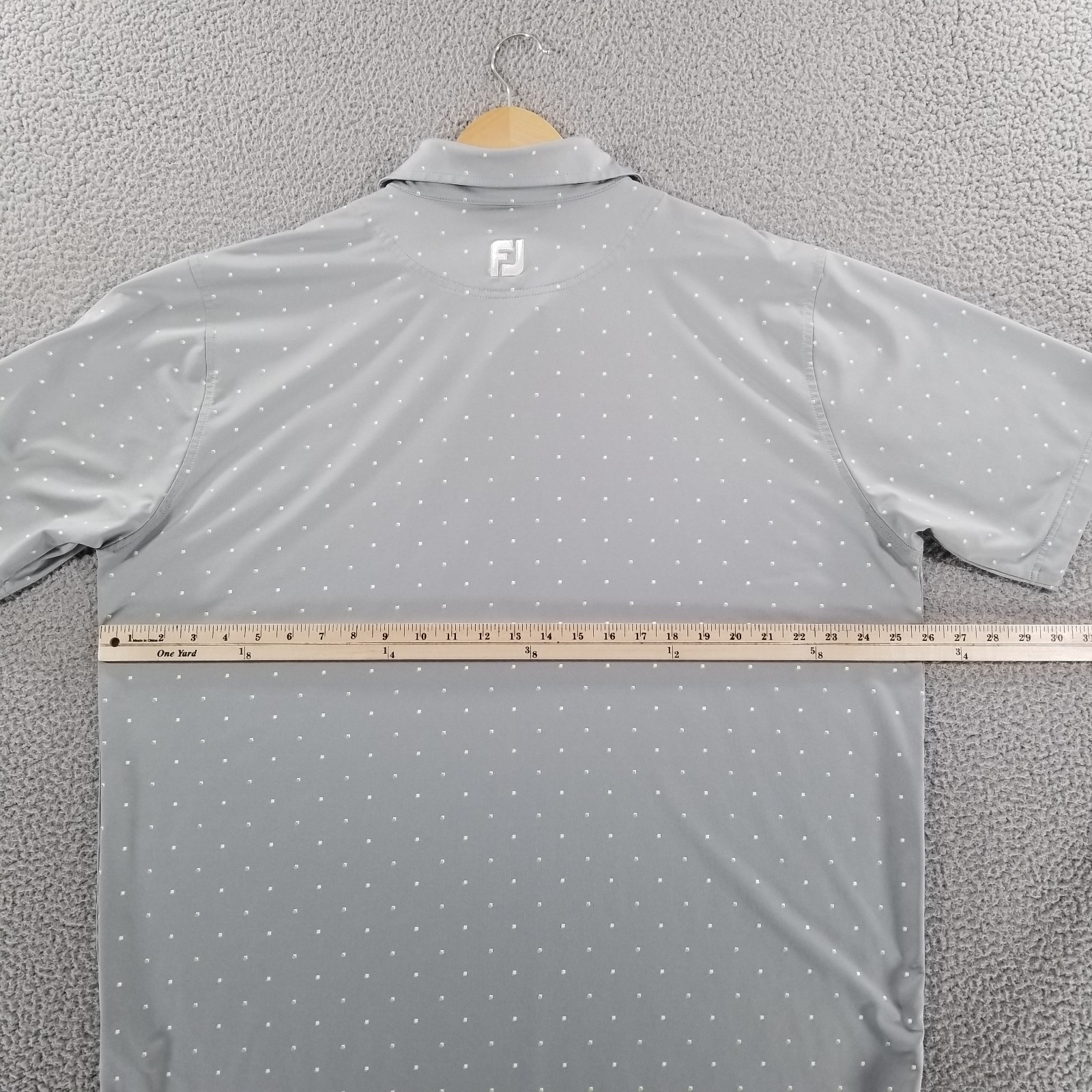 FootJoy Polo Shirt 2XL Gray Greystone Tour Issue Golf Performance Athletic Fit