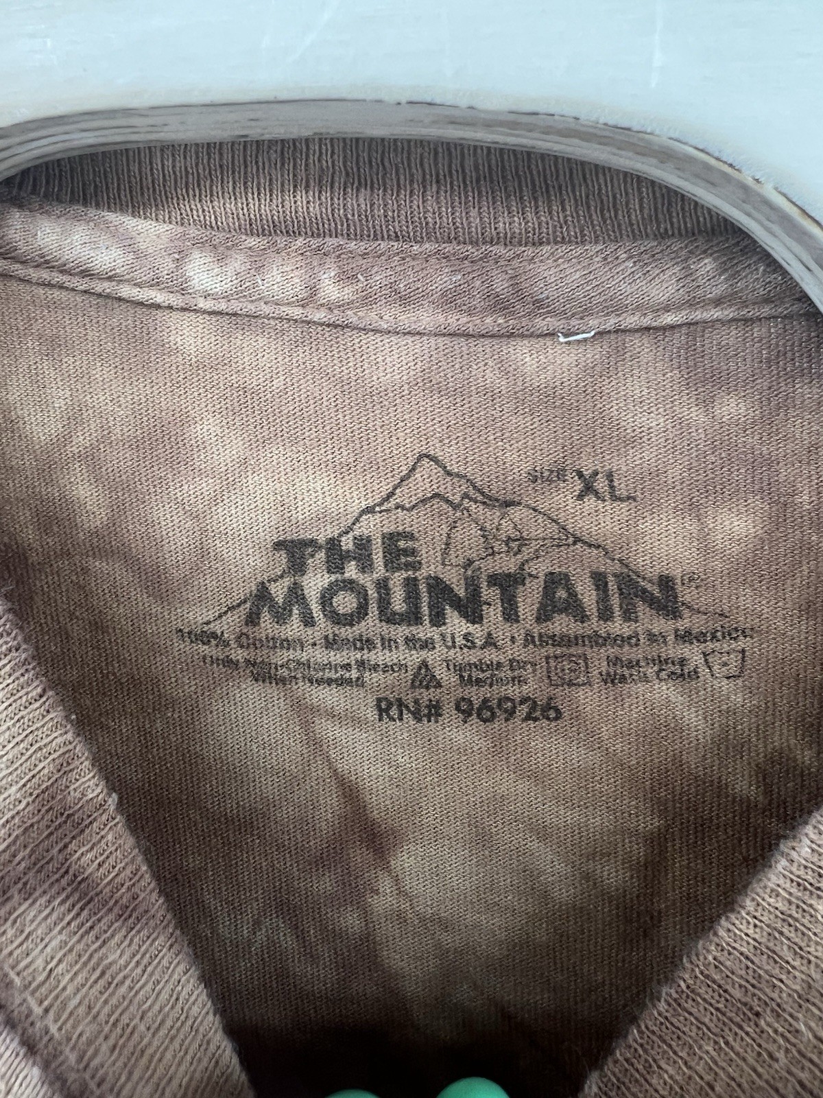 The Mountain T Shirt Men XL Brown Tie Dye Lion Safari Wild US Graphic Print Logo