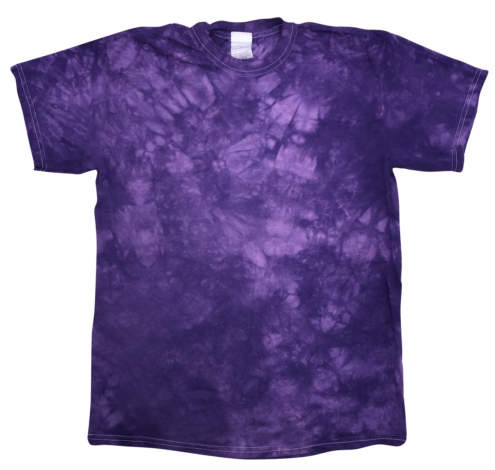 Crystal Wash Tie Dye Shirt Colorful Purple T-Shirt
