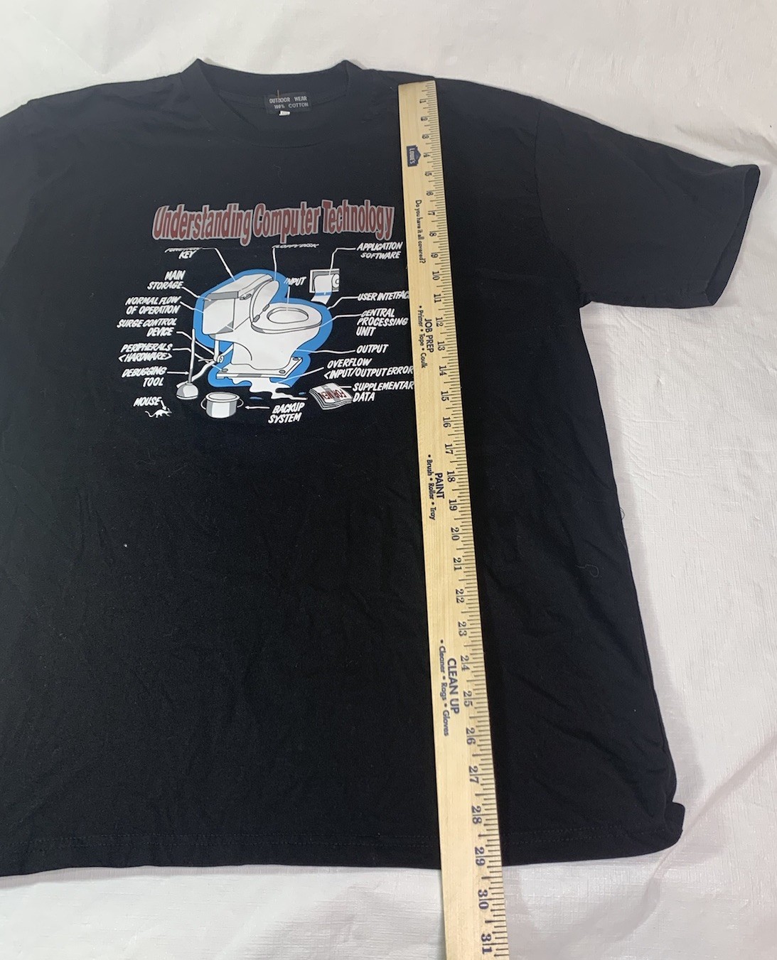 VINTAGE 80s T-Shirt,COMPUTER TECH BATHROOM HUMOR Retro Classic Y2K