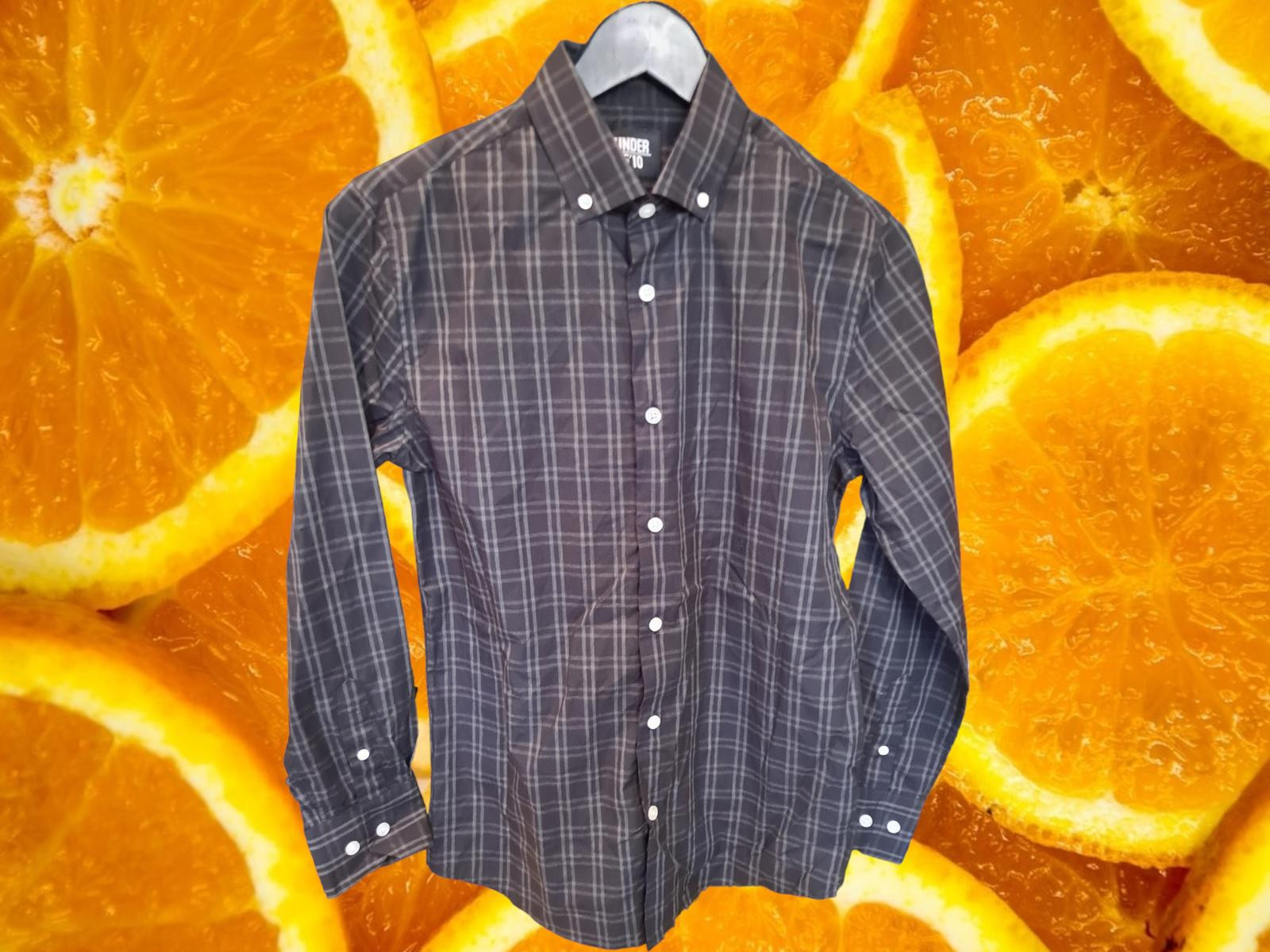 Under 5’10” (U-510) Light Weight 2 Tone Black Check Button Dwn XS [