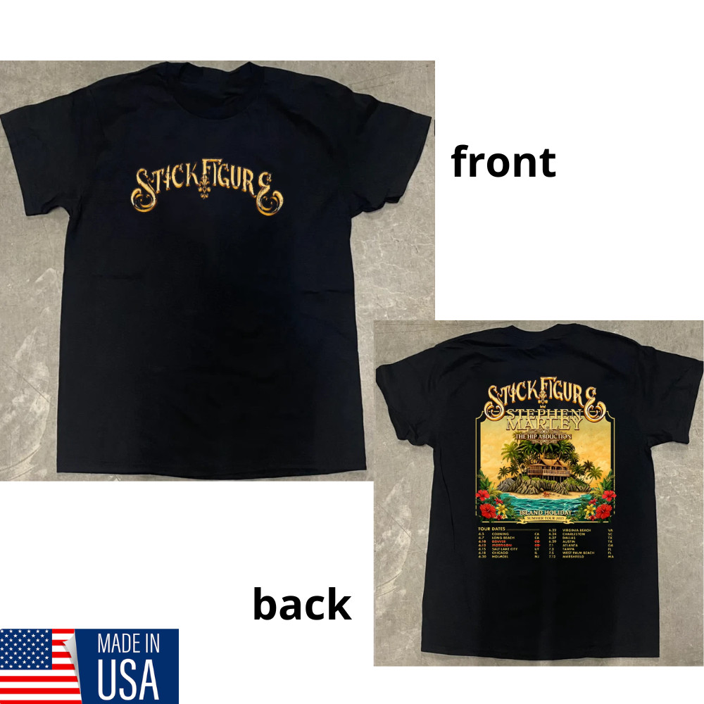 NEW Stick Figure Band 2025 Tour Dates T Shirt Black Size S To 5XL