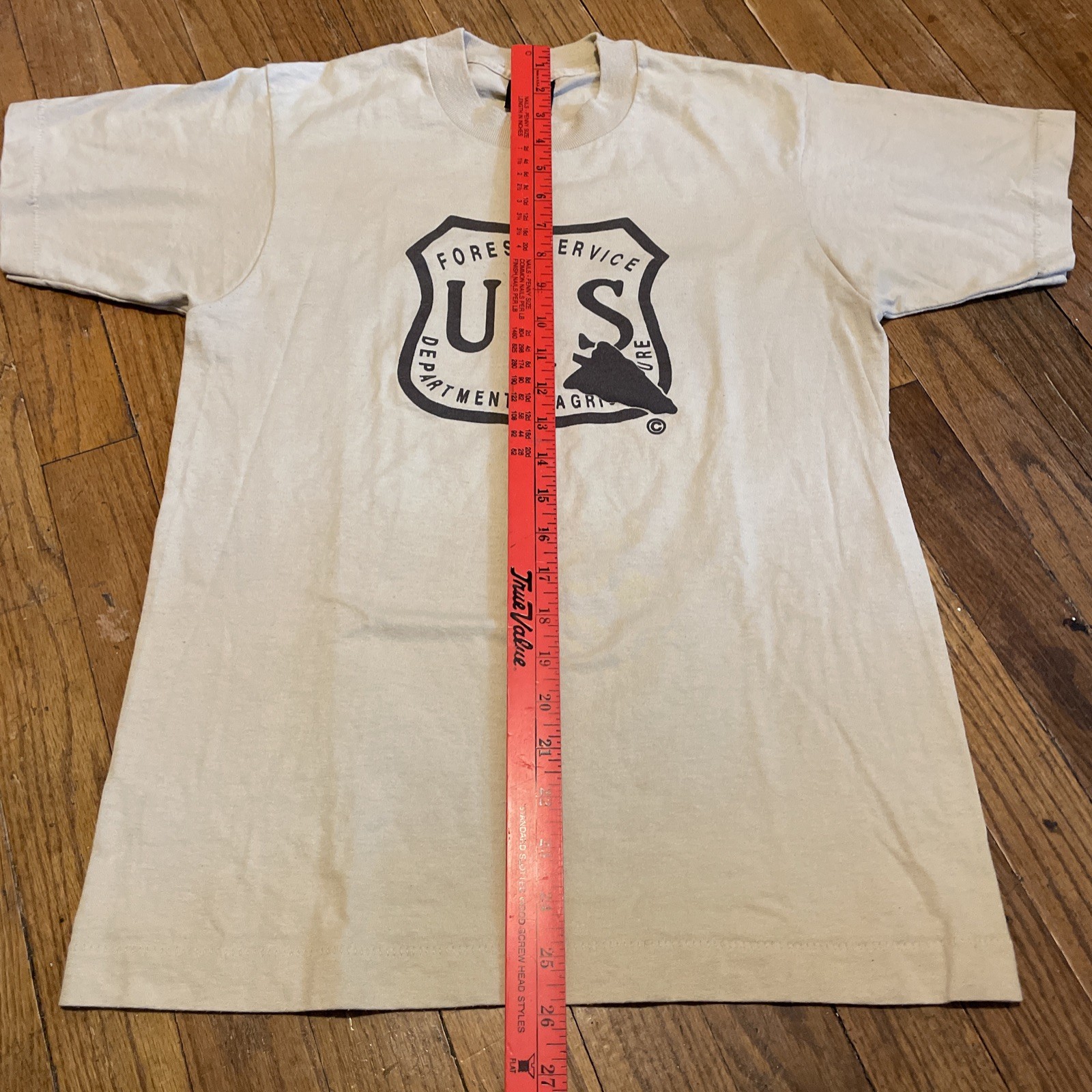 Vintage Logging Protest T Shirt Forest Service Mens Medium 80s 90s USA Rare