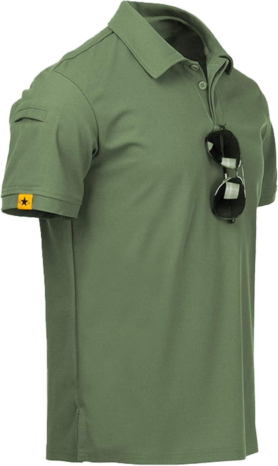 Performance Short Sleeve Polo Shirt for Men Athletic Golf Casual Lightweight