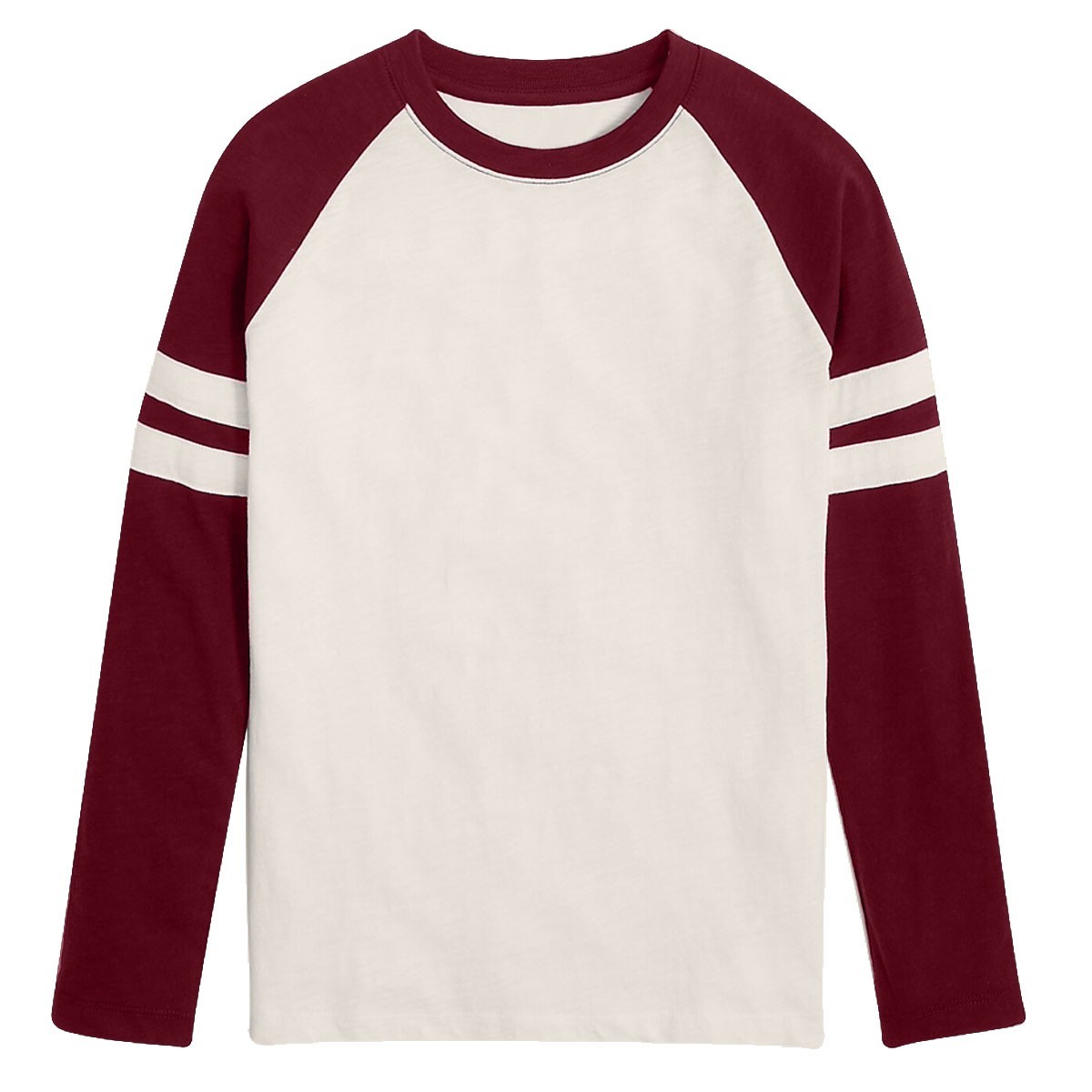 Mens Triblend Long Sleeve Baseball T-Shirt Casual Raglan Plain Contrast L/S Top