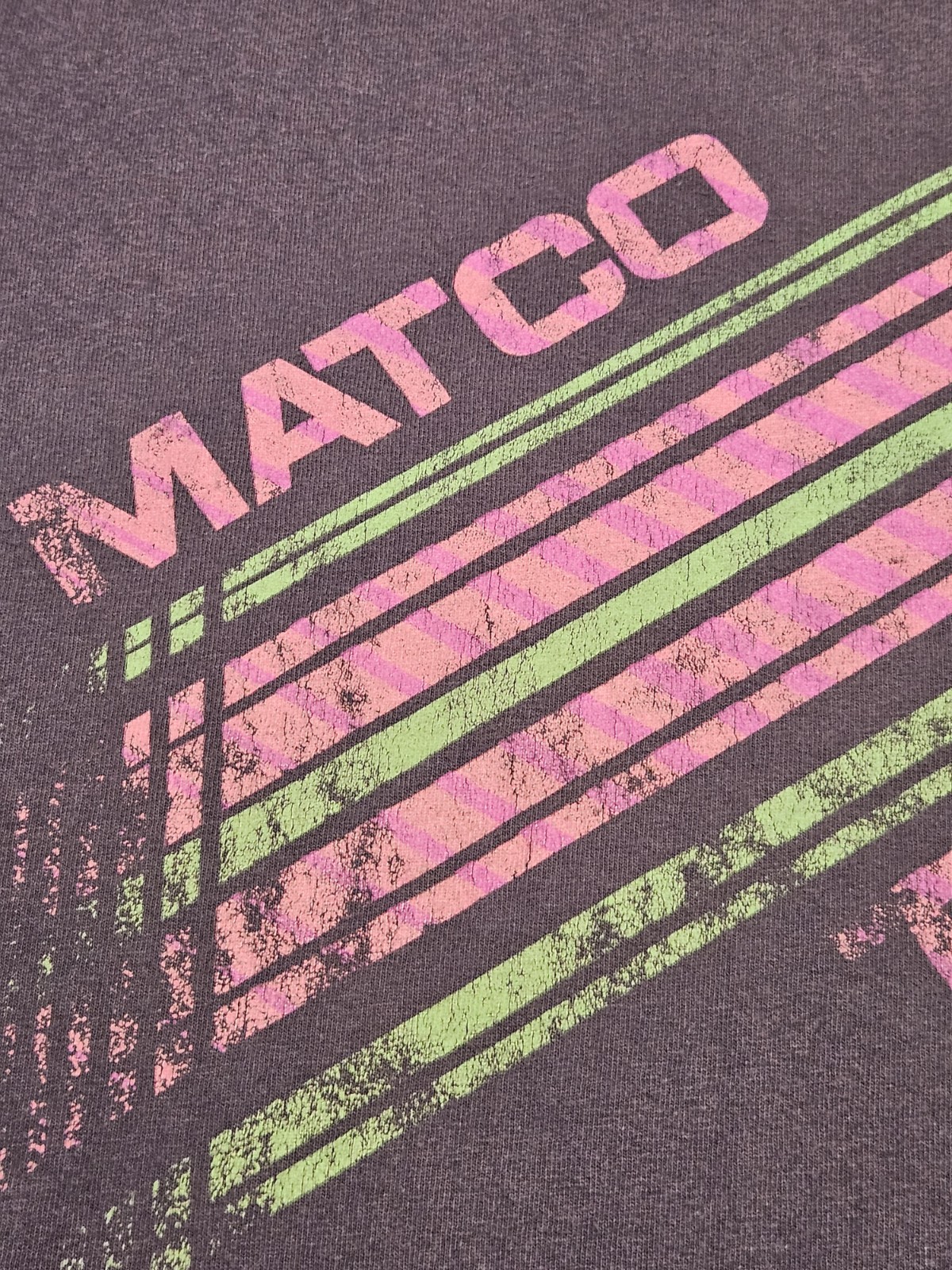 Matco Tools Navy Blue Graphic T-Shirt 2XL Pink Green Eagle Logo Double Sided