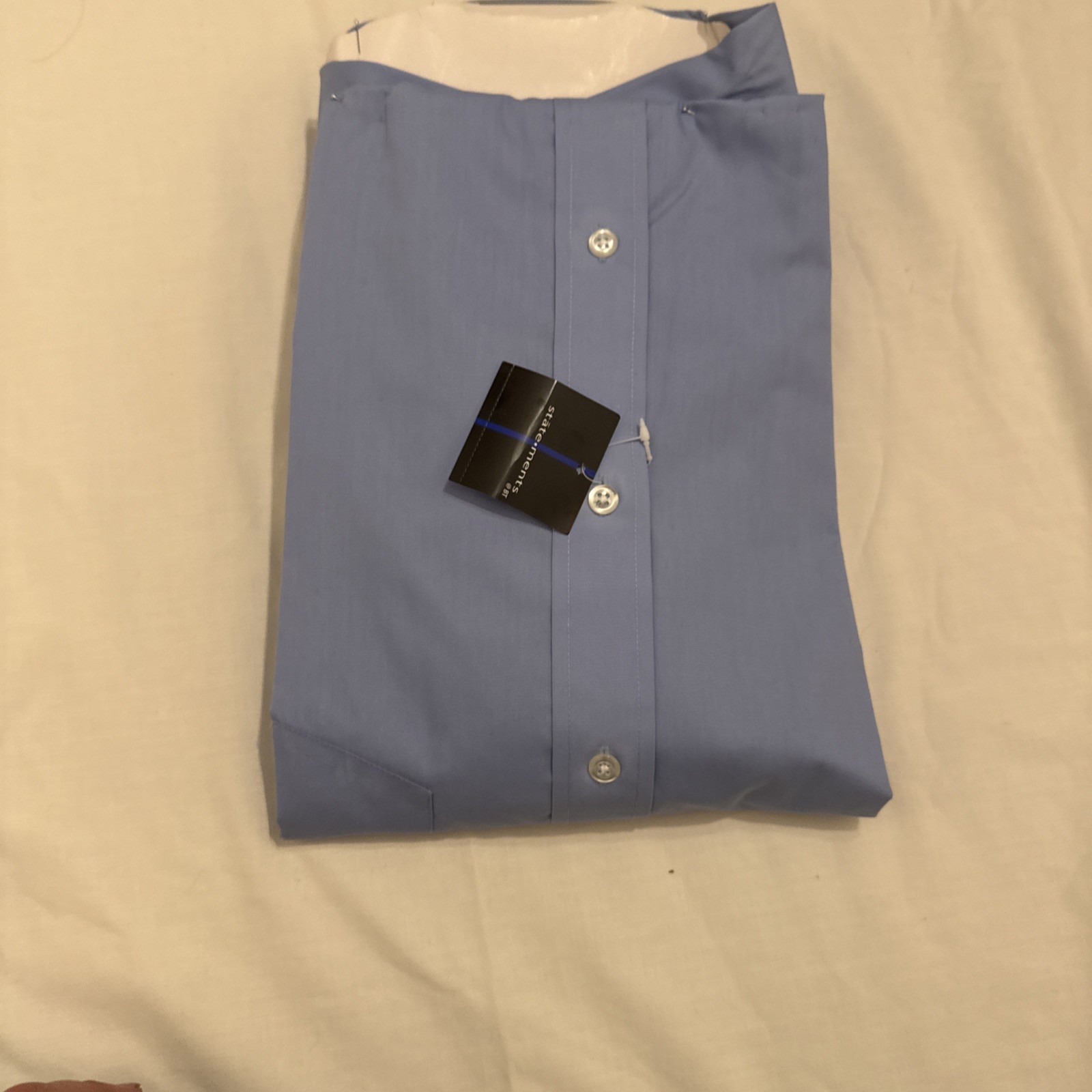 Statement Broadcloth Button Up Men Shirt Long Sleeve 18-18.5 XXL 34/35