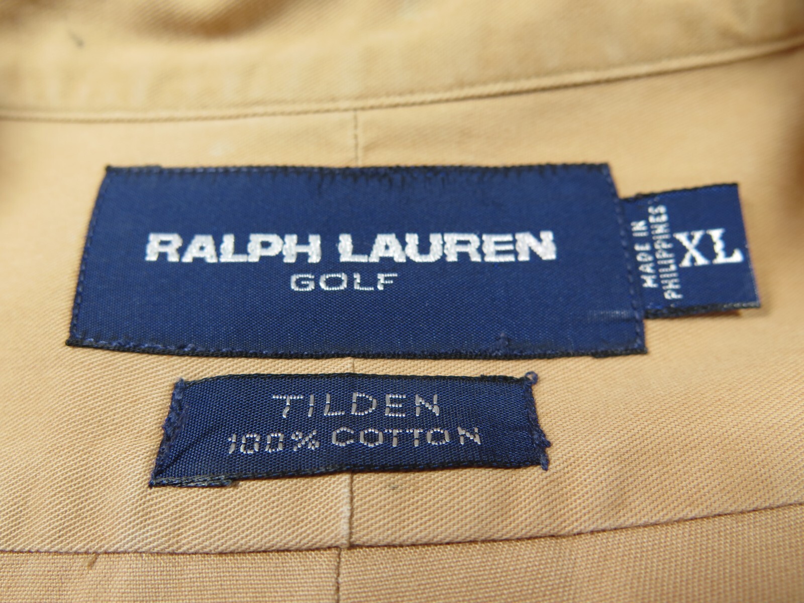 Ralph Lauren Golf Tilden Mens Solid Dark Orange Blue Polo Pony Casual Shirt XL