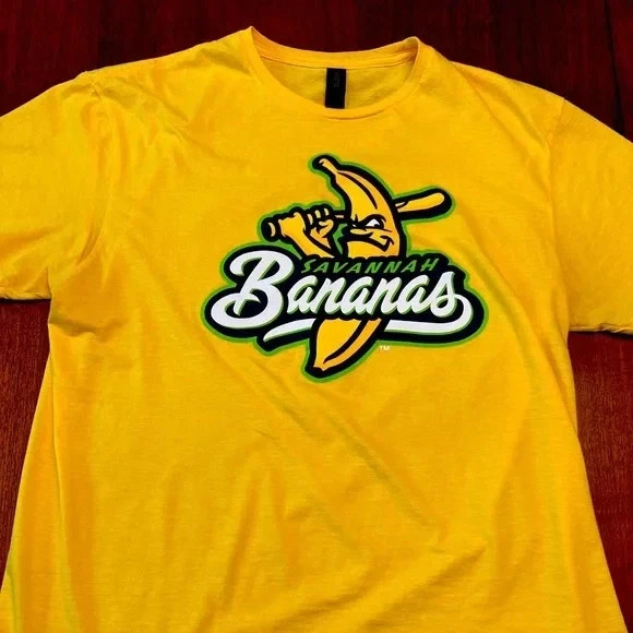 Savannah team Banana t shirt, Classic GOLD color, banana baseball lot