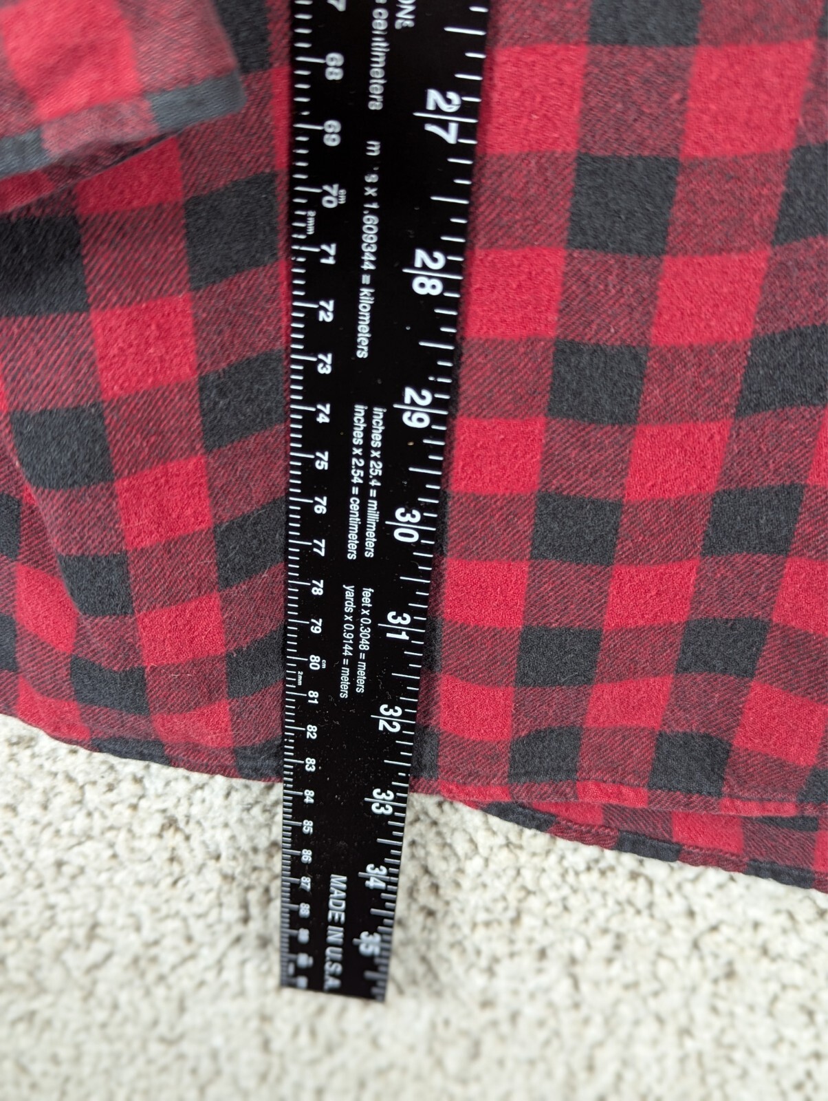 Old Navy Checkered Flannel Button Up Shirt Men’s 3XLT Red and Black Plaid