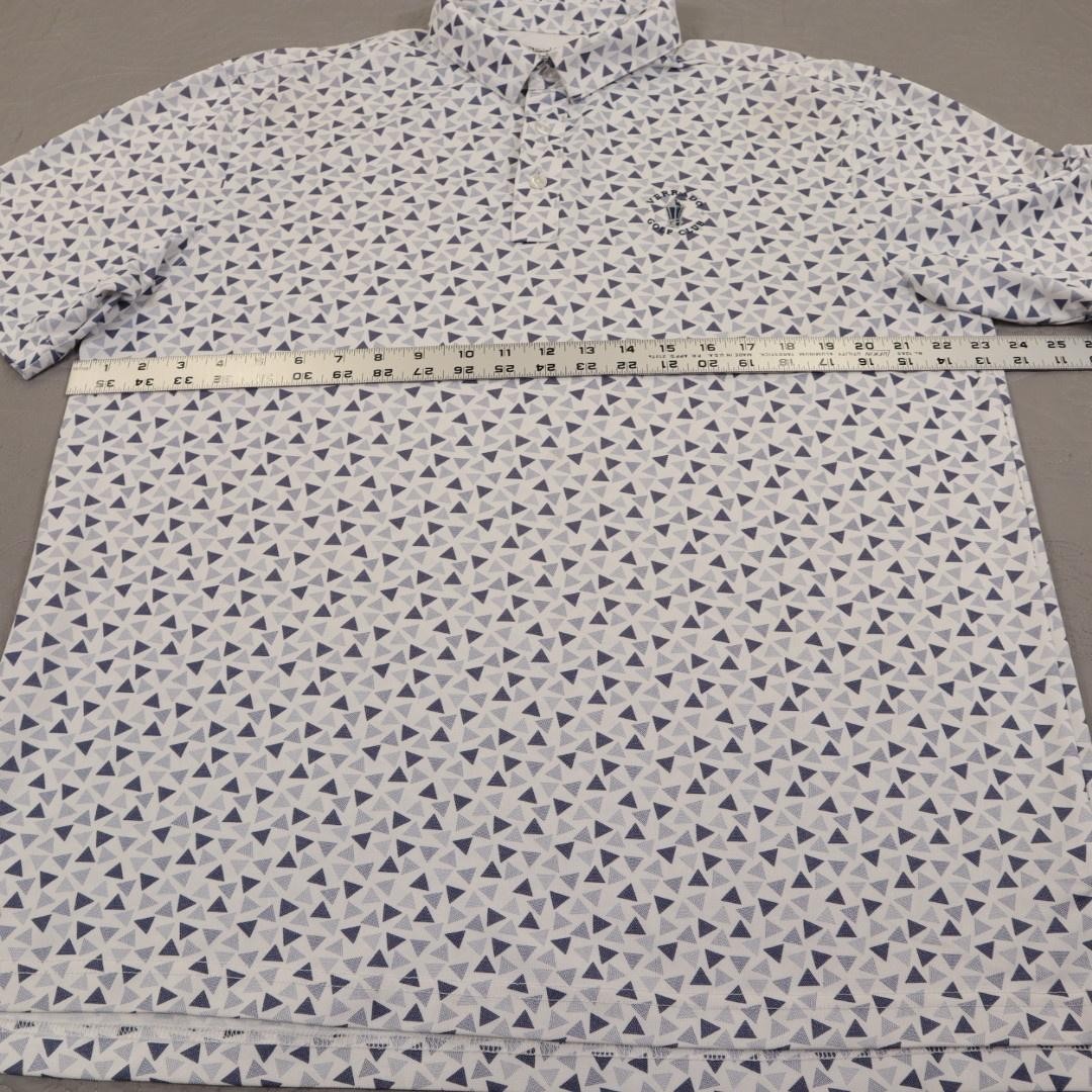 Straight Down Polo Shirt Mens Large Geometric Dot Verrado Golf Club Performance