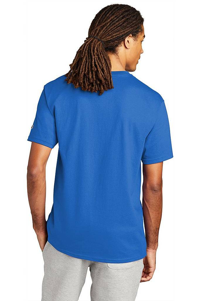 Champion Athleticwear Unisex Blue Cotton Tee-Shirt Short Sleeve T425RB Sz.S
