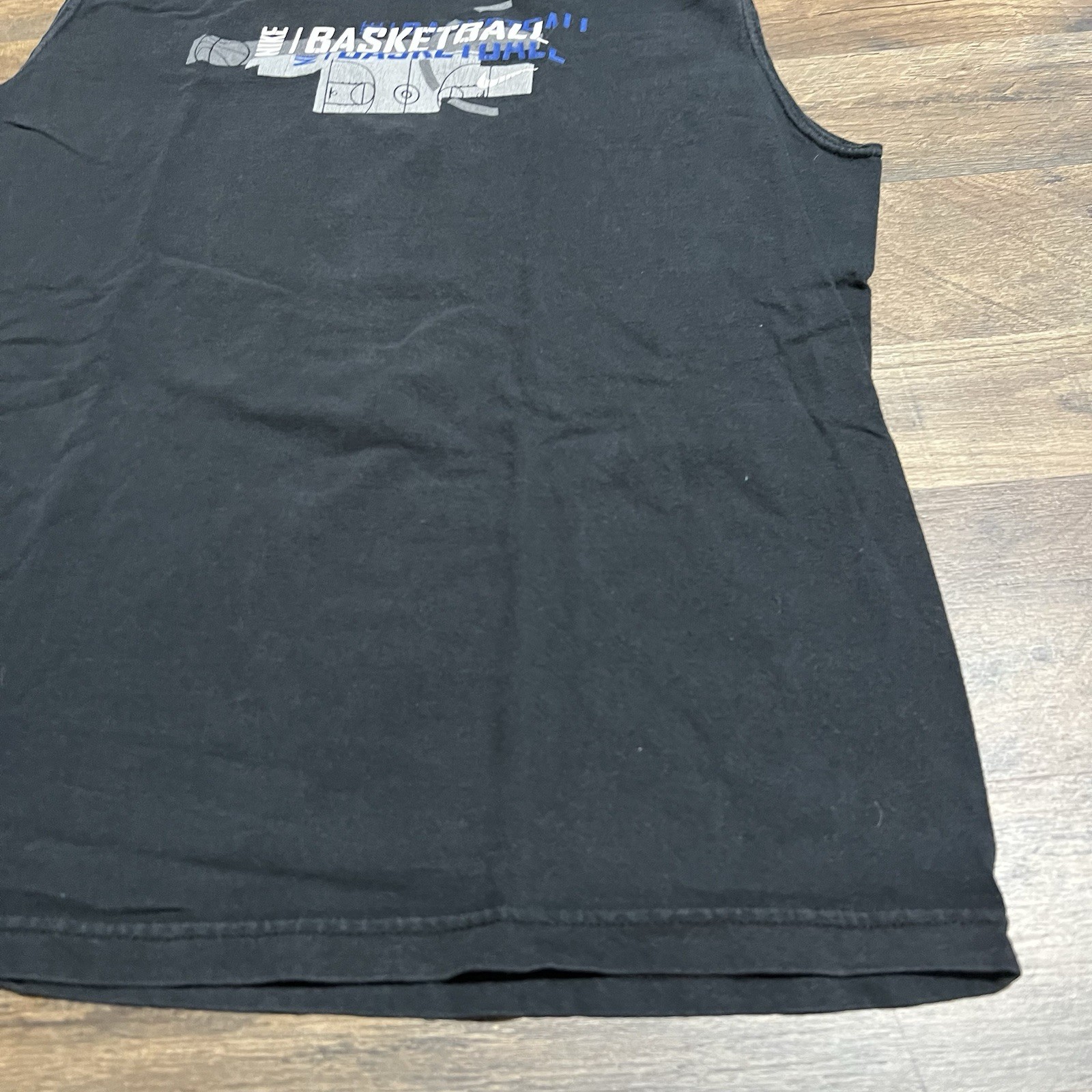 Vintage 90s Nike Basketball Sleeveless Shirt Mens Size L Large Black Muscle T