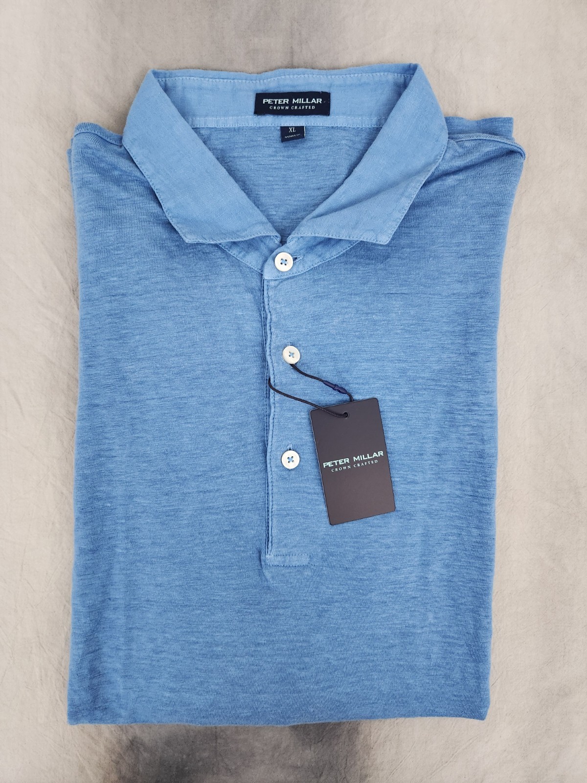 PETER MILLAR Crown Crafted Men’s Greystone Short Sleeve Polo Men’s Size XL New