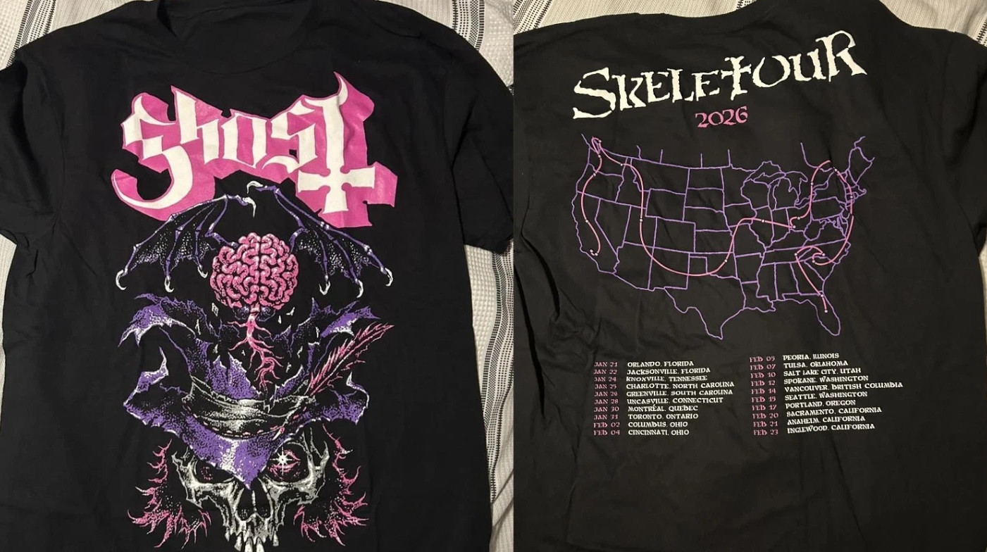 Ghost Band Skeletour World Tour 2026 Tour Dates T-shirtT tT-ShirtTshirt