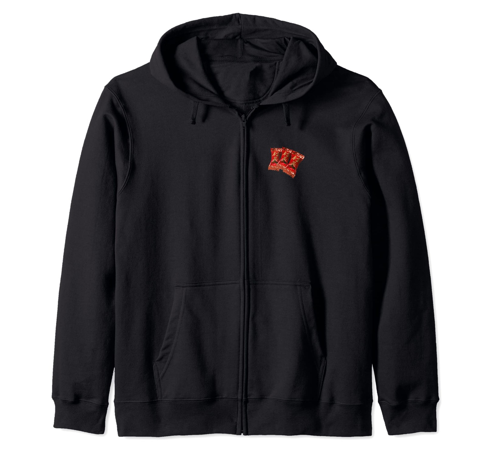 Lucky Chinese lunar new year red envelope pocket Zip Hoodie