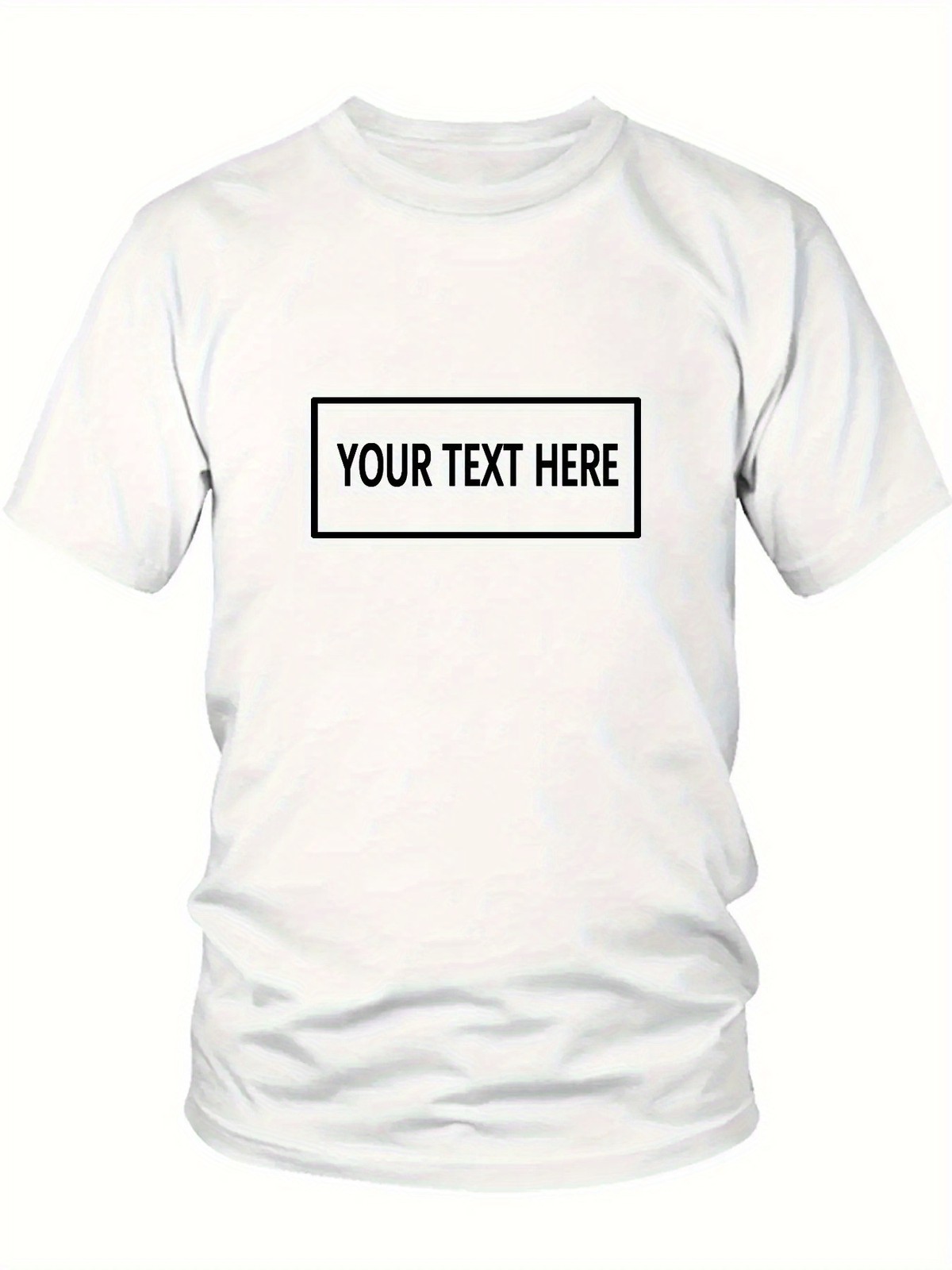 Customizable Mens Short Sleeve Round Neck T-Shirt Summer Casual Sportswear Gift❀