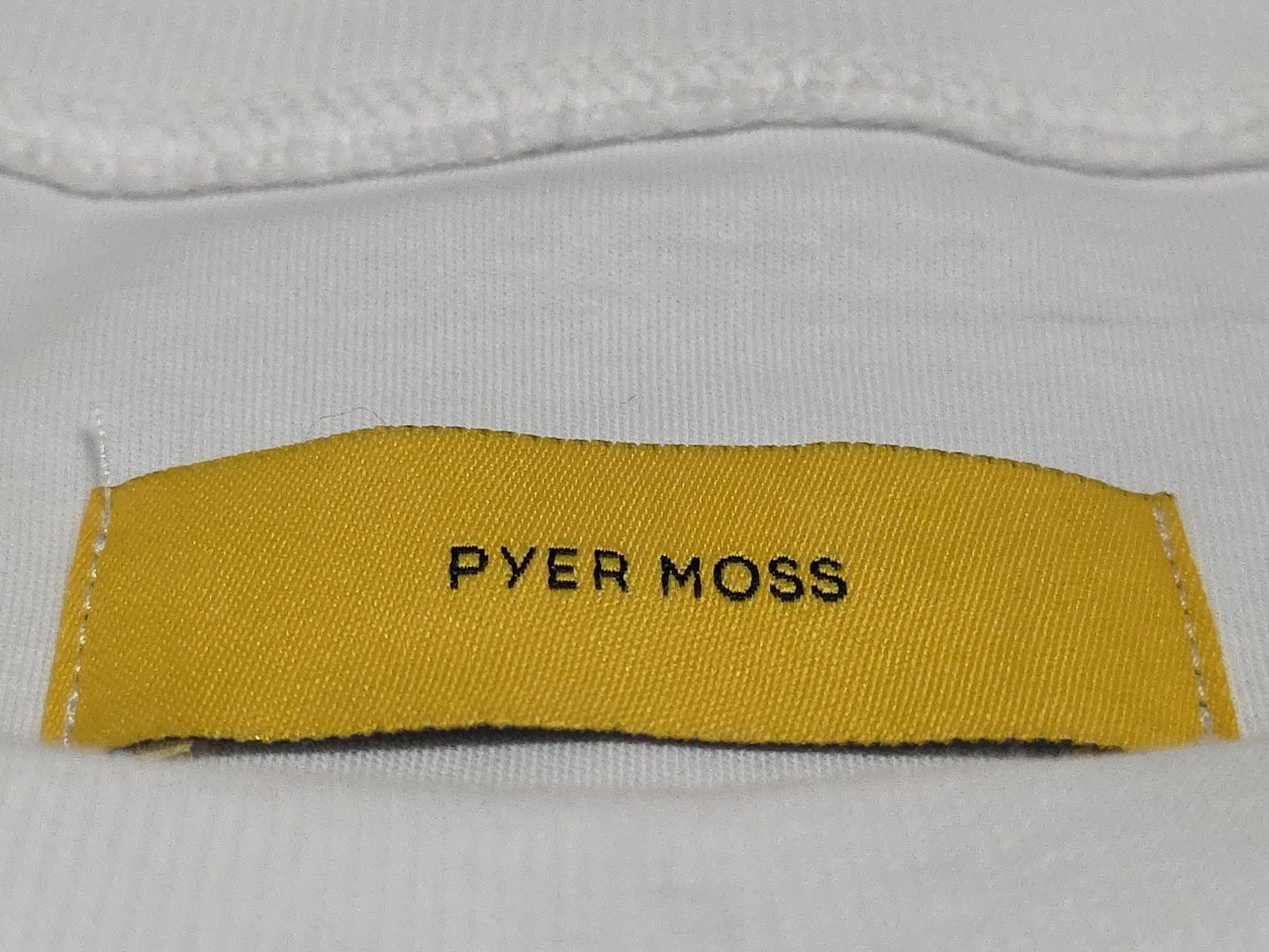 Pyer Moss Embroidered Logo Heavyweight Oversized Heritage White Tshirt SZ XL