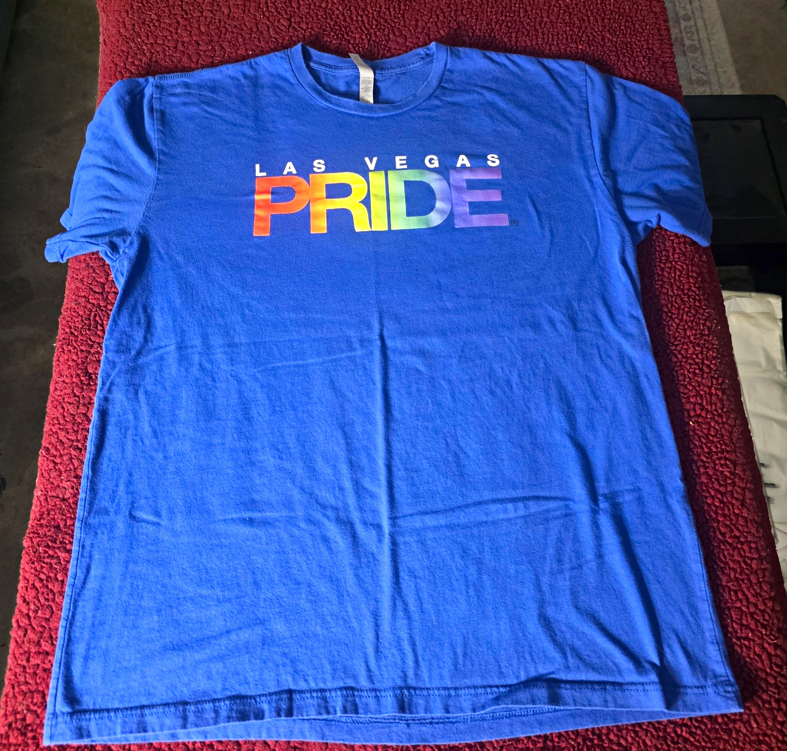 Next Level Apparel Men’s XL Blue Las Vegas Pride Graphic Print Crew Neck Tee