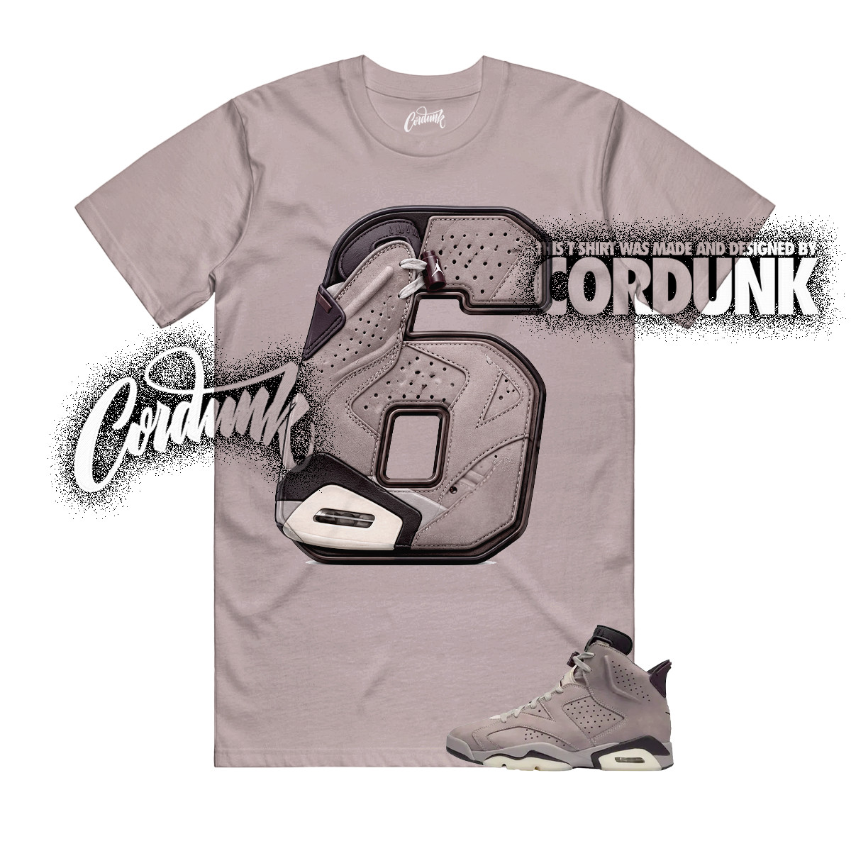 6 Smokey Mauve Taupe Black Diffused Cameo Rose T Shirt Match 6