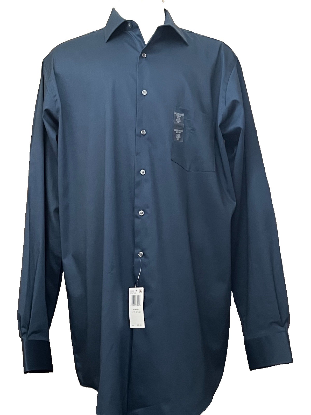 Van Heusen Flex Mens Dress Shirt-17.5 37/38-Big & Tall-NWT-Cotton Poly Blend