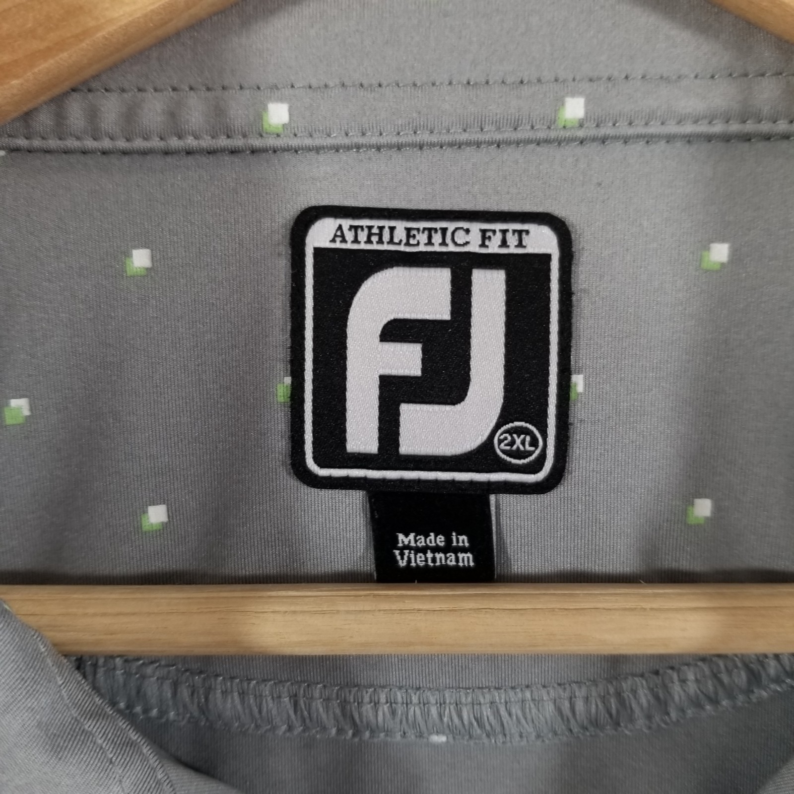 FootJoy Polo Shirt 2XL Gray Greystone Tour Issue Golf Performance Athletic Fit