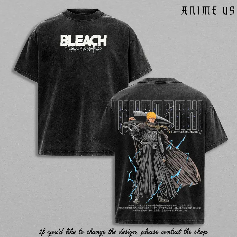 Ichigo Kurosaki Bleach Thousand Year Blood War Vintage Anime Tee Shirt