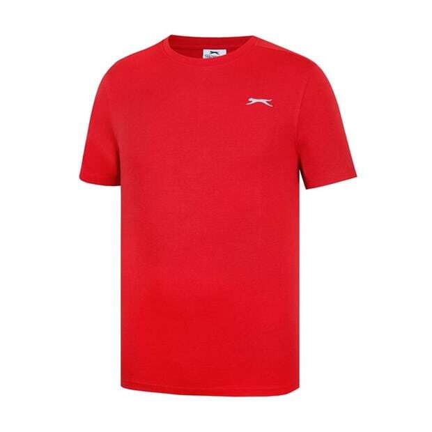 Mens Slazenger 100% Cotton Plain Crew Neck T Shirt XS S M L XL XXL 3XL 4XL BNWT
