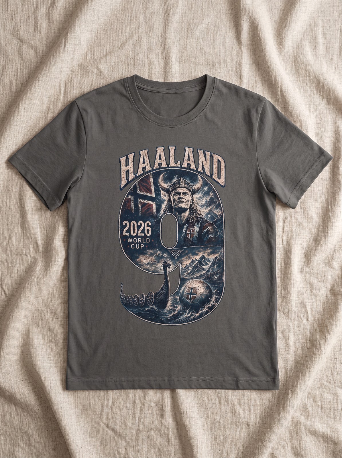 Erling Haaland No 9 Norway Football Fan Graphic Unisex Comfort Colors